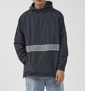 Vente en gros de vêtements d'extérieur logo personnalisé veste coupe-vent imperméable de sport en cours d'exécution pour hommes - Product Image 4