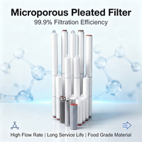 Cartucho de Bomba de Filtración de Agua Plegado de PVDF de Marca Privada del Proveedor, 0.22 0.45 Micrones, Absoluto, 5'' 10'' 20'' 30'' 40'', Código 7