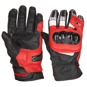 OEM Custom Genuine Goat Leather Unisex Motorbike Gloves Black Red Waterproof Breathable Winter Sports Gear - Product Image 1