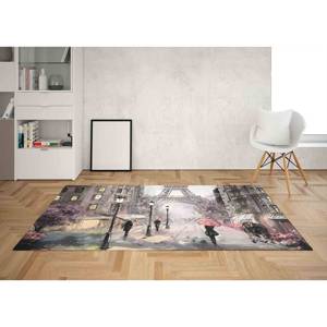 Alfombra Estampada - Cocina, Monumento, Paisaje, Pintura del Eiffel, Alfombra de Chenilla - Product Image 3