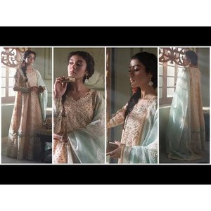Qala by mushq Luxury kamdaani คอลเลกชันเทศกาล Amira ผ้าชีฟอง TC-628สำหรับฤดูใบไม้ผลิ/ฤดูร้อน - Product Image 2