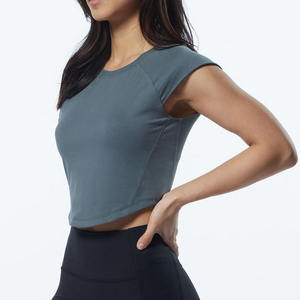 Top qualité personnalisé imprimé à manches courtes dames haut court pour les femmes t-shirt coton filles haut court vêtements d'été femmes - Product Image 2