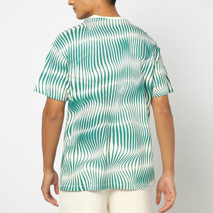 Camiseta de hombro caído para hombre 100% algodón de gran tamaño Boxy cuello redondo diseño de logotipo personalizado manga corta longitud personalizable - Product Image 2