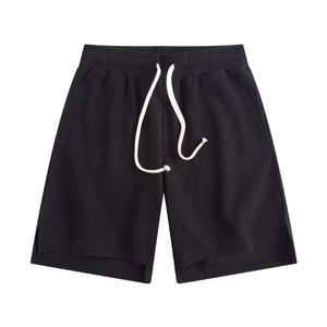 Shorts d'été 2026 en coton uni pour hommes, avec cordon de serrage, décontractés, style Bermuda, colorés, livraison DDP - Product Image 3