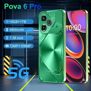 สมาร์ทโฟน Pova 6 Pro ปลดล็อคแล้ว ซีพียู Deca Core กล้องหลัง 108MP ความละเอียดสูง รองรับ 5G ความเร็วสูง แบตเตอรี่ใช้งานได้นาน แรม 16GB + รอม 1TB รองรับซิมคู่ - Product Image 1