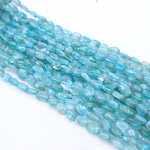 Fabricant de bijoux faits à la main 17 lignes d'apatite naturelle cabochon de taille ovale perles de pierres précieuses de guérison brin pour la fabrication de bijoux - Product Image 6