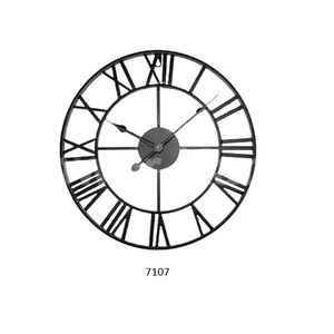 Horloge murale en métal noir moderne faite à la main meilleur décor d'intérieur pour salon et salle à manger matériau de fer motivation mécanique - Product Image 1