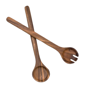 Cubiertos de madera de acacia hechos a mano, juego de cubiertos, diseño personalizado, cuchara, tenedor, cuchillo, pulido de espejo para obsequios - Product Image 3