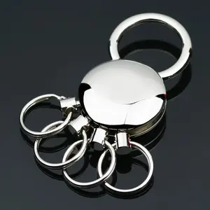 Benutzer definierte Logo 4 Schlaufen aufgehängt Schlüssel bund Schlüssel ring abnehmbare Schlüssel anhänger Schlüssel halter Hosen Schnalle kreative Metall Multi Ring Schlüssel anhänger