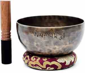 Cuenco cantor con palo de madera para curación de Chakras, atención plena y alivio del estrés cuenco cantor de metal - Product Image 6