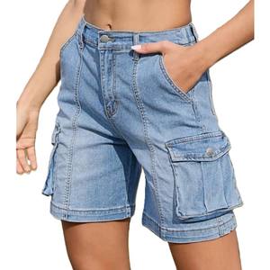 2025 dernier Style femmes motif chaud taille haute genou longueur Bermuda Shorts été décontracté Long Shorts - Product Image 1