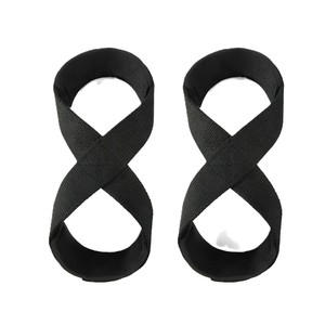 Sangle de musculation en coton de haute qualité personnalisable en forme de 8, respirante, antidérapante, fermeture élastique pour soulever des poids morts - Product Image 5