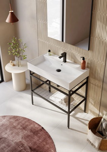 Tocador de baño de diseño, lavabo de cerámica, cajón individual - Product Image 3