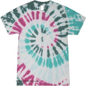 เสื้อยืดผ้าบาติกแขนสั้นสำหรับผู้ชายโลโก้แบบลำลองของผู้ชายเสื้อถักลายสาดสีย้อมสำหรับผู้ชายขนาดพิเศษกำหนดเองโลโก้2025 - Product Image 6