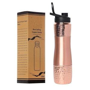 Bouteille en cuivre laqué sans doublure, sans revêtement, de qualité supérieure, tailles personnalisées, écologique, bouchon à vis, unisexe - Product Image 2