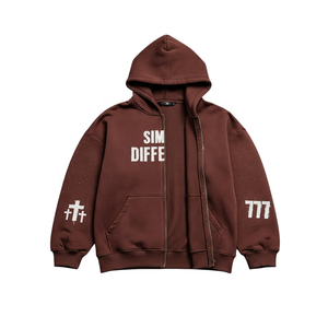 Sudadera con Capucha Unisex Extra Grande, 100% Algodón, Forro Polar Marrón, Secado Rápido, Estilo Urbano, para Gimnasio y Uso Invernal - Product Image 2