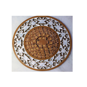 Eco-Friendly Round Shape Dessert Serving Plate Quality MOP and Wood Salad and <b>Sweet</b> Plate for Kitchenware Design Plate - Product Image 2