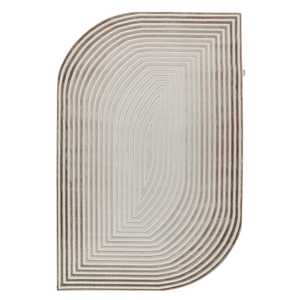 Alfombra Moderna Crema Netline Home Depot Amorf AR004, Polipropileno y Poliéster Duraderos, Fácil de Limpiar, No Desprende Pelusa, Conveniente para Uso Doméstico - Product Image 1