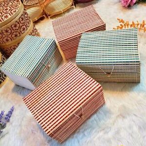 Handmade Bamboo Decorative Box Roll-Up Natural Storage <b>for</b> Home and <b>Gift</b> - Product Image 5