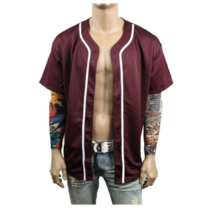 เสื้อเบสบอลระบายอากาศได้ดีเสื้อคอวีผ้าโพลีเอสเตอร์100% ด้านบน - Product Image 2