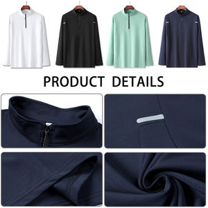 เสื้อรัดกล้ามเนื้อแขนยาวสำหรับผู้ชายเสื้อ MMA แบบเรียบ - Product Image 6