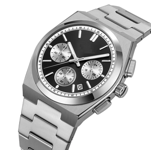 Reloj cronógrafo de acero inoxidable para hombre, reloj de pulsera clásico con pantalla analógica - Product Image 4