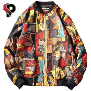 Chaqueta de béisbol de satén para hombre, ropa deportiva de invierno con adorno a rayas, decoración de sublimación, chaqueta de bombardero de lona - Product Image 1