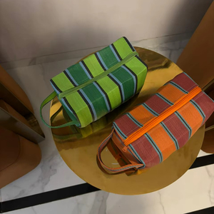 กระเป๋าผ้าไนลอนสำหรับเดินทางชายหาดมีซิปใช้ซ้ำได้เป็นมิตรต่อสิ่งแวดล้อม - Product Image 1