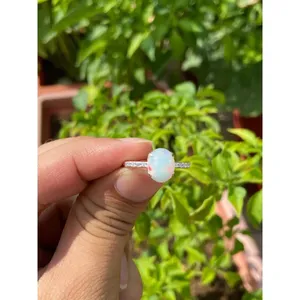 Natural Opal Ring 925 Sterling Silver Handmade Gemstone Ring Wholesale Jewelry Supplier - Product Image 1