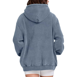 Acid Wash Hoodies For Women <b>Top</b> Trending Breathable Hoodies For Women Drop Shoulder Women Hoodies 100% Cotton - Product Image 4