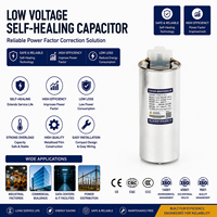 Batterie de condensateurs industriels cylindriques, norme IEC, condensateurs à film pour le contrôle de la qualité de l'alimentation et la correction du facteur de puissance