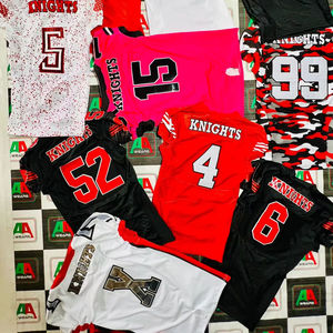 Maillot de football américain fan jersey parent sublimation attirail sergé broderie grande taille personnalisé usine pakistan vraies photos - Product Image 1