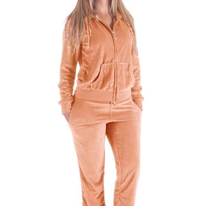 Survêtement en velours respirant et à séchage rapide pour femmes en plusieurs couleurs Top tendance Survêtement en velours à manches longues pour femmes - Product Image 1