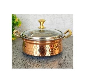Casseroles rondes faites à la main pour servir un réchauffeur de nourriture en métal élégant pour le stockage des aliments dans le prix de gros - Product Image 4