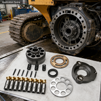 Kit de Reparación de Motor de Traslación para Excavadora GM38VB YN15V00037F2: Bloque de Cilindros, Placa de Válvulas, Zapatas de Pistón, Cojinetes y Eje de Repuesto
