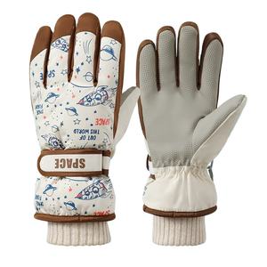 Gants de ski et de snowboard pour enfants, mignons, en polyester, imperméables au vent, antidérapants, à doigts entiers, pour l'hiver - Product Image 5