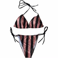 Maillot de bain deux pièces en tissu durable, style bikini pour femmes, vêtements de plage d'été, fournisseur en gros OEM