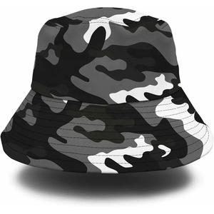 Mason réversible seau chapeau noir vieil or 100% coton brodé avant Logo unisexe Streetwear décontracté chapeaux lavage à la main seulement - Product Image 1