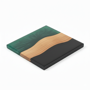 Posavasos Ecológicos de Resina y Madera Natural, Posavasos Hechos a Mano con Resina Epoxi, Resistentes a los Arañazos y al Calor - Product Image 4