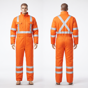 Combinaison de travail industrielle en sergé de coton blanc 240 GSM, vêtements de travail réfléchissants certifiés CE, imperméable, sergé de coton poly 245 GSM de qualité supérieure pour hommes - Product Image 6
