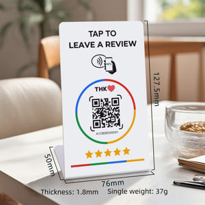 بطاقات أعمال NFC Seek NFC213 215 216 من البلاستيك PVC مع مراجعة جوجل، شريحة ISO 14443A بتردد 13.56 ميجاهرتز، مقاومة للماء، 100 قطعة/صندوق - Product Image 3