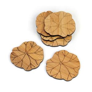 Juego de 6 Posavasos Cuadrados de Madera para Tazas y Vasos con Calidad Premium para Uso en el Hogar, Hoteles y Restaurantes - Product Image 4