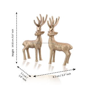 Animal de ciervo de Metal hecho a mano para decoración del hogar, escultura, estatua de reno, piezas de exhibición para el hogar, oficina, sala de estar, artículos de regalo de decoración - Product Image 3