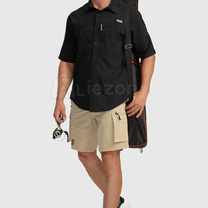 เสื้อยืดตกปลาแขนครึ่งระบายอากาศออกแบบโลโก้ได้ตามต้องการสำหรับผู้ชาย - Product Image 5