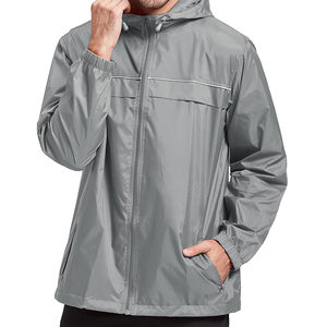 Chaqueta cortavientos informal para exteriores personalizada de alta calidad para hombre, transpirable e impermeable con técnicas de teñido liso - Product Image 4