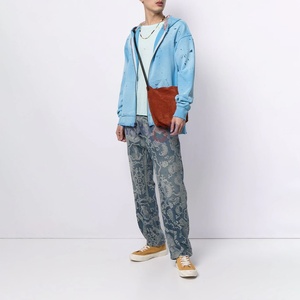 เสื้อฮู้ดดี้ทรงหลวมแบบครอป ผ้าเฟรนช์เทอร์รี่เนื้อหนา คุณภาพสูง ผลิตตามสั่ง ทรงหลวมไหล่ตก สไตล์ดิสเทรส - Product Image 1