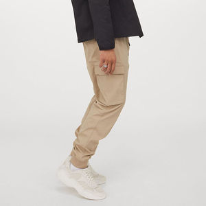 Pantalones acampanados informales con estampado personalizado para hombre, 100% algodón, cintura media, antiarrugas, logotipo en relieve, Etiqueta Privada, pista recta - Product Image 2