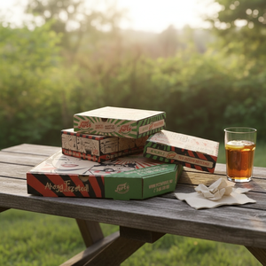 Oil Resistant Eco-Friendly Kraft Paper <b>Pizza</b> <b>Box</b> Microwave Safe Corrugated Food Packaging for Hot & Cheesy <b>Pizzas</b> - Product Image 5