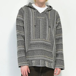 Men's Oversized Hooded Striped Jacquard Sweatshirt Bohemian Style Woven Fabric Autumn Wear - Product Image 2