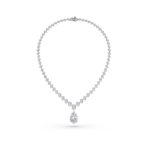 สำรวจชุดสร้อยคอเพชรรูปวงรีและลูกแพร์เป็นประกายสำหรับคอลเลกชันเครื่องประดับเจ้าสาวและเสน่ห์ของวันแต่งงาน - Product Image 3